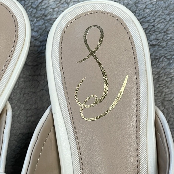 New Sam Edelman Julia Ruched Pointed Toe Flats Ivory Marfil Balletcore Sz 5.5 - Picture 4 of 12